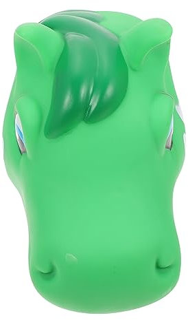 GANAZONO Cartoon Pferdekopf Lenkerverzierung Silikon Kinder Fahrraddekoration Grün Kinderbike Zubehör Outdoor Spiel