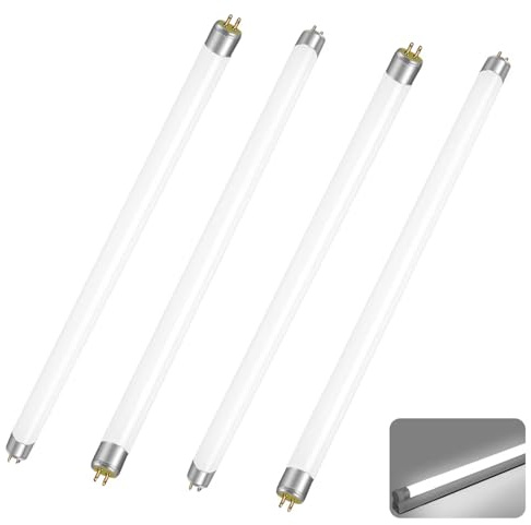 Fluorescent Light Tubes, 15W T8 Bulb Cool White 6000K, 1100LM, Size 450mm, G13 Base Low Energy Consumption Tube Light, Emergency Energy Saving Light for Kitchen, Bathroom, Cabinet, Garage, 4Pcs