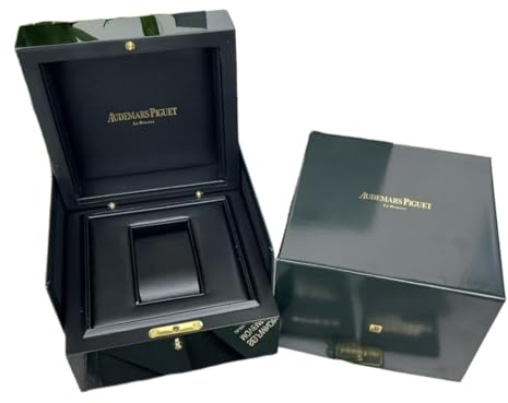 ROUREOX Green Piano Lacquer Watch Storage Chest Single Grid Wooden Case Men's Timepieces Holder for AP Watch Box