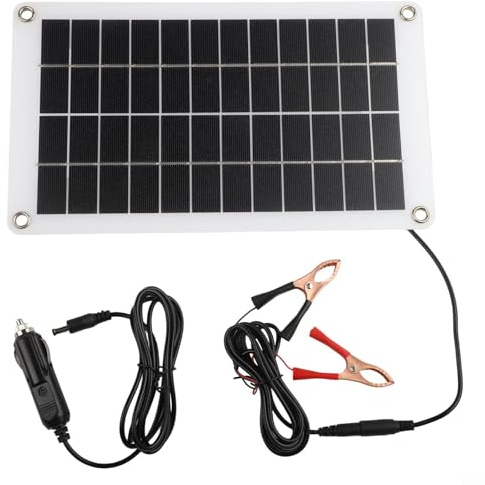 Besttoolifes Chargeur solaire 30 W 12 V, panneau monocristallin flexible avec protection contre les courants inverses, pour camping-cars, bateaux et véhicules 12 V