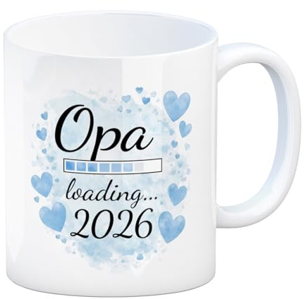 speecheese Kaffeebecher Opa loading 2026 für werdende Opas Lustige Tasse | für Kaffee mit Spruch