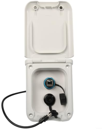 Gettimore Waterproof RV Power Outlet Box ABS Plastic with DC Jack