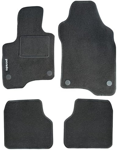Lupex Shop tpmis4fix Panda.12 Fußmatten Auto aus Teppich mit Logo