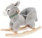 Bieco Plüsch Schaukeltier Esel 73,5x33,5x61cm | Schaukelpferd Baby | Schaukeltier Kinderschaukel Indoor | Baby Wippe Schaukelpferd ab 9 Monaten