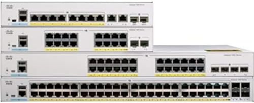 Cisco Catalyst 1000-48P-4G-L - Switch di rere a 48 porte PoE+ Gigabit Ethernet (GbE), budget PoE 370W, 4 porte uplink SFP+ da 1G, garanzia limitata a vita con formula avanzata (C1000-48P-4G-L)