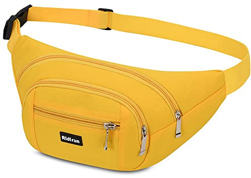 wasserdichte Bauchtasche Gürteltasche Hüfttasche für Damen und Herren,3 Reißverschluss Taschen Wandern Outdoor Sport Hüfttasche Urlaub Geld Pouch Pack
