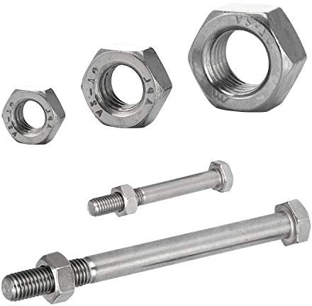 FASTON® Sechskantschrauben mit Schaft M10x140 Teilgewinde (2 Stück) Edelstahl A2 (V2A) Maschinenschrauben Sechskantmuttern DIN 931 / DIN 934