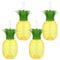 Zerodeko 4 Sätze Kunststoff Trinkbecher mit Strohhalm Deckel Ananas Milchbecher Wiederverwendbar Tumbler Wasserbecher Kaffeebecher Saft Kaffee Tasse Smoothie Becher Bubble Tea Cup