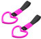 JNNJ 2 Stück Heckstoßstange Warnring, Auto Handschlaufe Ring, Universal Bus Griff Handschlaufe Charm, Ring Herz Zug Griff Handschlaufe Drift Charm Strap Drift(Rosa)