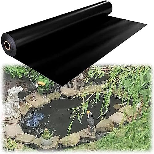 SEVSO Teichfolie 2X4m 3X5m 4X6m 5X5m 6X8m 8X10m, Große Fischteichfolie 0,12Mm, Wasserdicht Membran Undurchlässige Folie Für Teichbau, Garten- Und Teichzubehör,8 * 10m