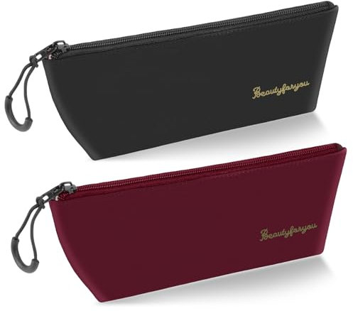 Desing Wish 2 Stück Stiftemäppchen Mädchen Jungen Teenager Federtasche Erwachsene Federmappe Federmäppchen Mäppchen Schulmäppchen 1 fächer für Schulsachen Büromaterial Schulanfang Geschenk