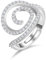 TANGPOET Ringe für Damen 925 Silber Weißgold Daumenring Verstellbare Ringe mit Zirkonia Valentinstag Geschenke für Freundin Muttertag Weihnachten Geschenke für Mutter Tochter