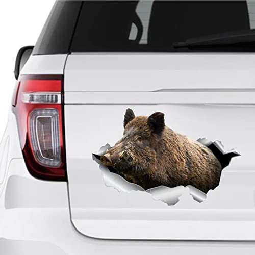 13 CM Kreativität Wildschwein Auto Aufkleber Big Boar Aufkleber Wildschwein Tiere Auto Aufkleber(2 Stück)