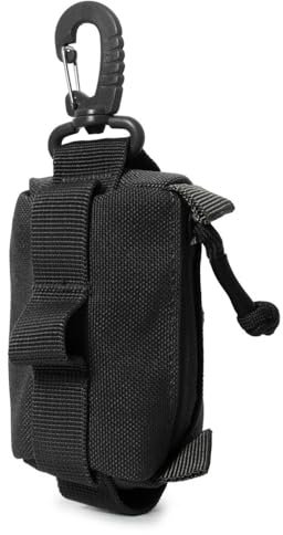 Utility EDC Tasche, Taktische Schlüsselanhänger Geldbörse, Molle Tasche, Kompaktes Zubehör mit Karabiner für Sport Wandern Camping