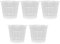 ALI2 Vaso per orchidee trasparente, 5 pezzi, diametro 11 cm, altezza 10 cm, in plastica, con fori, per orchidee, interni