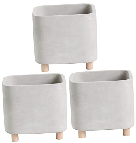 VANZACK 3 Vasi Da Fiori in Cemento Piccoli Ed Eleganti Realizzati Per Un Uso Pratico E Decorativo