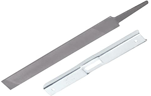 Akozon Juego de Herramientas Universales para Afilar Motosierras de, 2 Piezas, Medidor de Profundidad de Motosierra y Juego de Lima Plana para un Mantenimiento Eficiente y