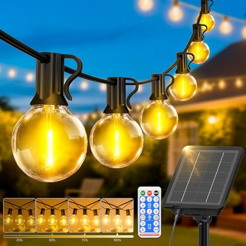 Solaire Guirlande Lumineuse Exterieure LED - 45M Guirlande Guinguette