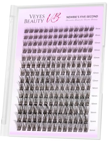 VEYESBEAUTY Faux Cils Brun Extension Cils Individuels Dreamy 8-16mm | Newbie's Five-Second Faux Cils Naturel Cils Professionnel Mixte Diy à La Maison Cils Individuels Brown Lashes