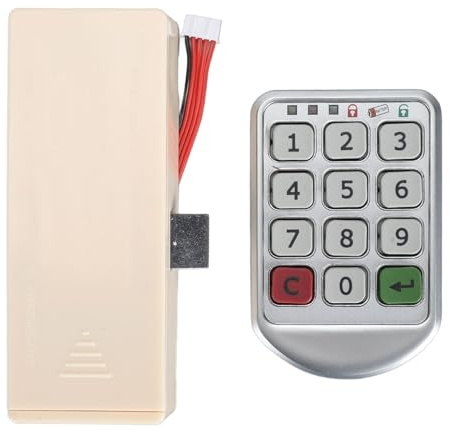 Asixxsix Digitales Schrankschloss, Rostbeständig, Einfache Installation, Warnung bei Niedrigem Batteriestand, Tastaturschloss, Schlüsselloses Zugangsschloss mit Code für Kleiderschrank, Schuhschrank,