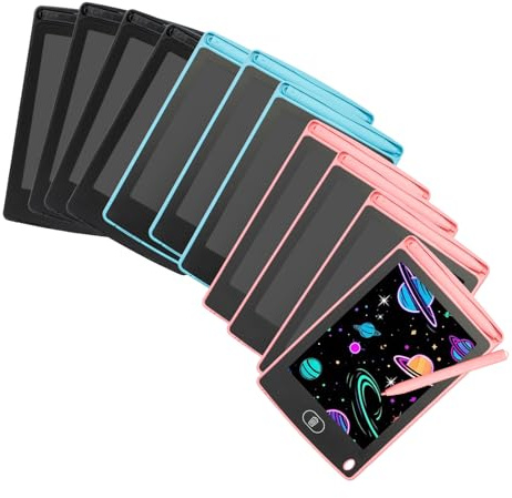FERNVALE LCD Writing Tablet for Kids 24 Pack, 6.5 Inch Colorful Doodle Board, Reusable Drawing Pad with One Click Erase, Pressure Sensitive LCD Writing Board for Kids Gifts, Classroom Supplies