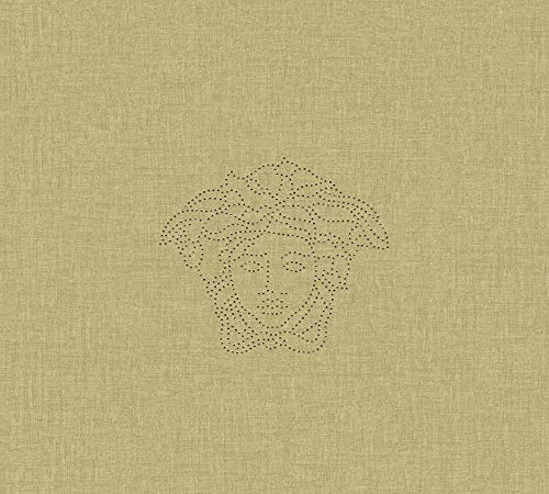 Livingwalls VERSACE WALLPAPER Vliestapete Medusa Luxustapete Designpanel 3,30 m x 0,70 m creme metallic Made in Germany 329503 32950-3