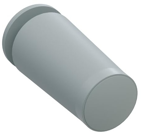 DIWARO® Rolladenstopper | Länge 40 mm | Farbe grau, hellbraun oder schwarz | mit Verschlusskappe und Schraube | Material Kunststoff | für Endleiste, Endschiene | Rolladenpanzer (grau)