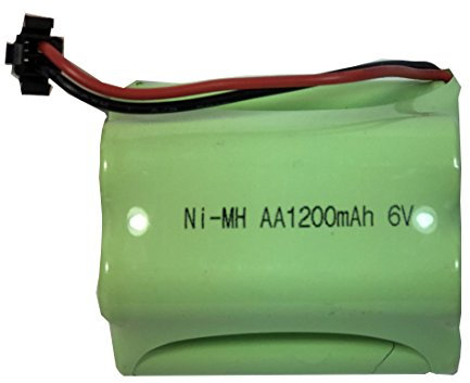 6V 1200mAh Ni-Mh AA Rechargeable Battery Pack with SM 2P Plug