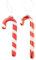 B&B 4 STK Glas Zuckerstange Anhänger rot Weiss Candy Christmas Weihnachtsdeko Christbaumschmuck Kugeln Zuckerstangen 12cm dekostangen Cup Cake Deko Retro Vintage 50s 60s 70s