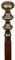 Eleganter Gehstock TM22019 Holz mit Messinggriff Kugel Spazierstock Gehhilfe 100cm Stock zerlegbar in 3 Teile ideal zum verreisen Braun