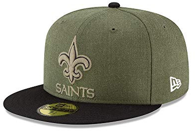 New Era New Orleans Saints On Field 2018 Salute to Service 59Fifty Cap - 7 1/2-60cm (XL)