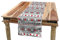 ABAKUHAUS Weihnachten Tischläufer, Deer Bäume Borders, Esszimmer Küche Rechteckiger Dekorativer Tischläufer, 40 x 180 cm, Weiß Grau