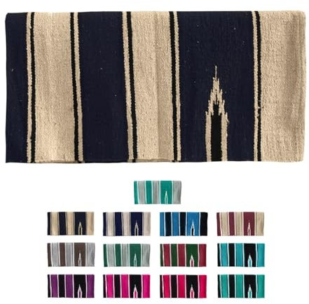 NETPROSHOP Navajo Westerndecke Baumwolle Sattelunterlage Satteldecke, Farbe:Schwarz/Beige
