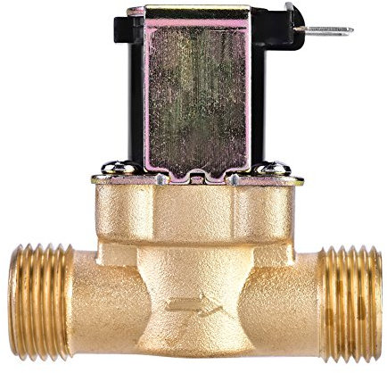 Elettrovalvola magnetica 1/2AC 220V in ottone normalmente chiusa - Per lavatrice, distributore d'acqua e irrigazione a spruzzo giardino