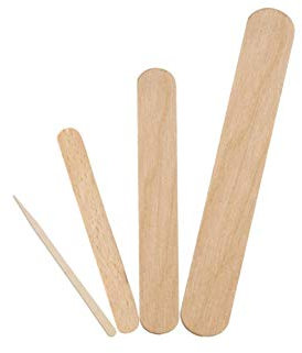 MFB Provence® - Spatules jetables en bois pour l'épilation - 4 formats au choix - abaisses langues - idéales pour appliquer la cire à épiler (par 100-8,8 cm long)