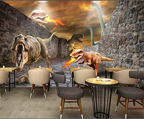 WLLLO Papier peint 3d personnalisé mural animal dinosaure fond papier peint mural, 430x300 cm (169.3 by 118.1 in)