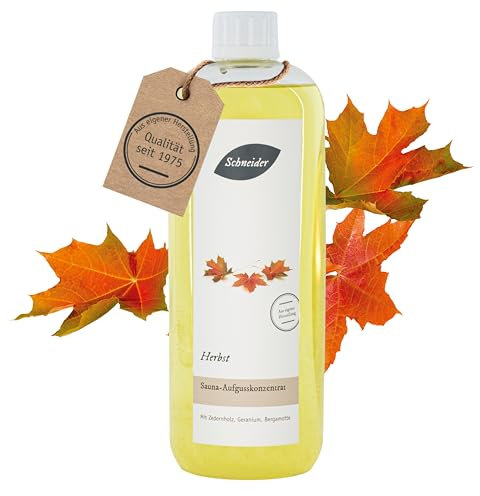 Saunabedarf Schneider Sauna Aufguss Konzentrat Herbst - 250ml, naturreine, ätherische Öle, wohltuender Saunaaufguss & langanhaltendes Dufterlebnis