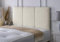 Alton Padded Paneled Divan Bed Headboard | Chenille Fabric Headboards for 4ft Small Double Bed Frame | Elegant design wooden material headboards for beds (Cream,4ft Small Double Height-20inch)