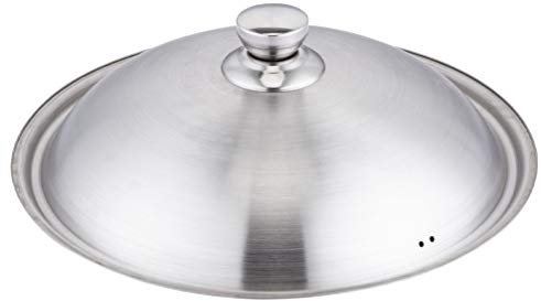 DOITOOL Edelstahl-Topfdeckel, Verbrühungsschutz, Backtopf, Deckel, Anti-Heiß, Anti-Verschütten, Bratpfannen-Zubehör, Küchenutensilien, 32 cm