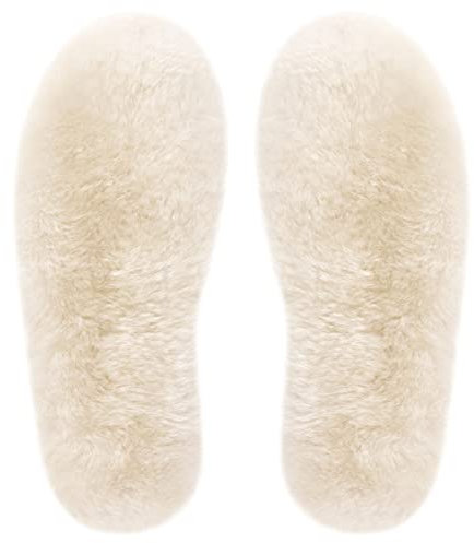 Einlegesohlen Winter für Damen und Herren, Super Dick Einlegesohlen Lammfell, Atmungsaktiv Weich 100% Schafwolle Einlegesohlen für Arbeitsschuhe Stiefel Gummischuhe Sportschuhe (39 EU 25cm)