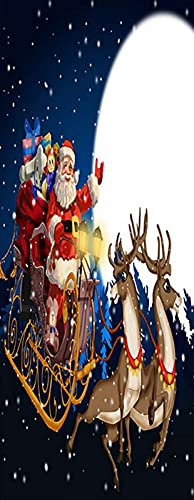 A.Monamour Türtapete Selbstklebend Türfolie Türposter 3D Weihnachts Hintergrund Vinyl Folie Türdeko Tapete Wandbild Türaufkleber Türtattoo 95 x 215 cm