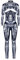 SEAUR Halloween Kostüm Damen Skelett Cosplay Catsuit Overall Knochen Anzug Karneval S