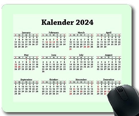 YENDOSTEEN 2024 Kalender rosa Mauspad, Schmetterlingsgraslichtflug Mauspad mit Rutschfester Gummibasis