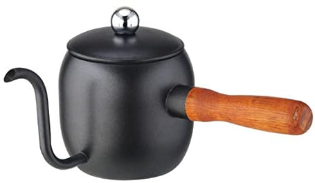 Coffee per Caffetteria Stretta Mini caffettiera in acciaio inox da 500 ml Bollitore for caffettiera in legno Kitchen Kitchen Kitchen Coffee Bar Tool-BAREWATORE BACKED Tè Versare il Bollitore del Caffè