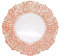 Trimming Shop Assiettes de présentation décoratives pour fêtes, Assiettes en Verre craquelé Or Rose pour décoration, 33 cm, 1 pièce