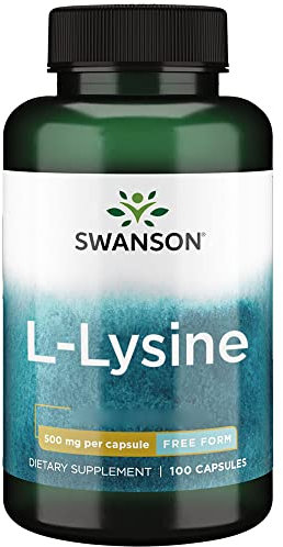 Swanson, L-Lysine, 500mg, 100 Capsules, High Dose, Soy Free, Gluten Free, Non-GMO