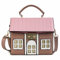Anopo Unico Novità Borsa Forma di Casa per Donne Mini Divertente Strano Borsa a Tracolla Spalla Mano Pochette Pelle PU Rosa
