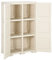 Homgoday Kunststoffschrank Haushaltsschrank Gartenschrank Balkonschrank Beistellschrank Werkstattschrank Mit 2 Tür Aufbewahrungsschränke 79x43x125 cm Holzdesign Vanilleeis