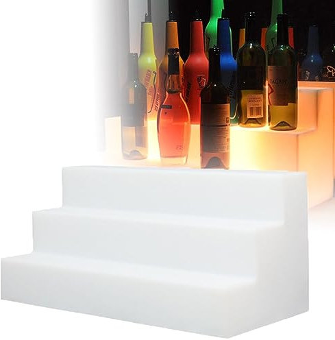 LED RGB Bottle Display Stand, Changeable Luminous Wine Rack 3 Tier LED Bottle Display Stand, for Displaying Spirits, Liquor, Beer, Wine