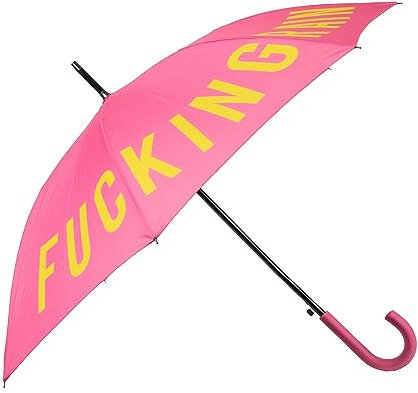 fisura. - Grand parapluie Fucking Rain. Parapluie rose pour les jeunes. Parapluie automatique avec bouton. Parapluie résistant au vent. Diamètre de 106 centimètres.